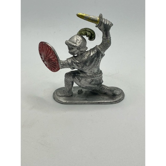 Knight Figure Small Plastic Grey Made in Germany - Picture 4 of 7